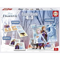 Educa Borrás- Frozen 2 Pack Contiene 2 Puzzles, 1 Juego de Memoria y 1 Domino, a Partir de 3 años, Color variado (18378)
