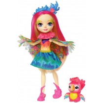 Enchantimals - Muñeca Peeki Parrot - muñeca, edad recomandada 4 - 10 años (Mattel FJJ21)