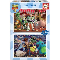 Educa Borrás 2 puzzles infantiles, 100 piezas, Toy Story 4, a partir de 72 meses, color variado, 2 X 100 (18107)
