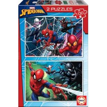 Educa Spider-Man, 2 Puzzles infantiles de 100 piezas, a partir de 6 años (18101)