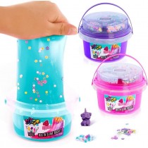 SO SLIME Slime Bucket with Decorations, Unisex niños, Rosa/Verde/Lila, L12,3W12H15,8