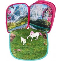 Animal Planet- Mochila 3D Set de Unicornios Bolsos Peluche, Color Rosa (387726)