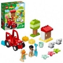 LEGO 10950 Duplo Tractor y Animales de la Granja Juguete para Niños de a Partir de 2 años con Figuritas de Oveja y Granjero