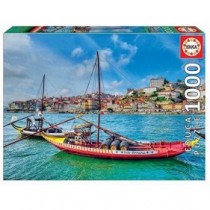 Educa 17196 Quebra-Cabeças/Puzzle de 1000 peças Barcos Rabelos, Porto. Ref, Multicolor
