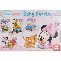 Educa - Baby Minnie Mouse 5 Puzzles Orogresivos de 3 a 5 Piezas, Multicolor (15612)