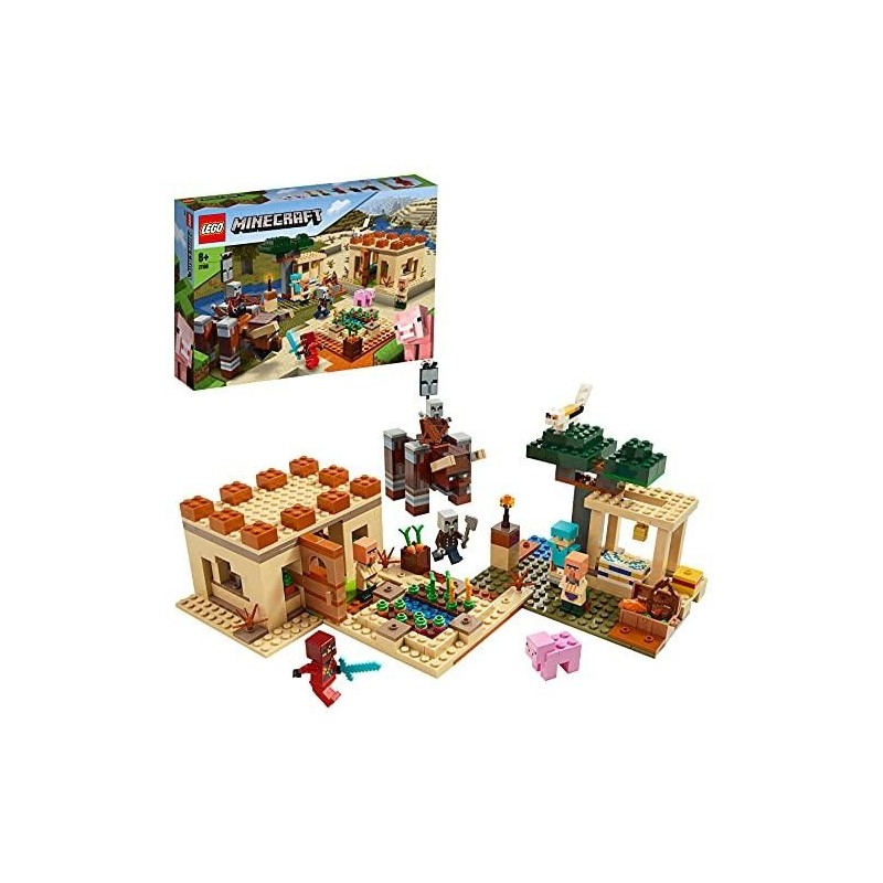 LEGO 21160 Minecraft La Invasión de los Illager, Juguete de Construcción  para Niños +8 años Basado en el Videojuego