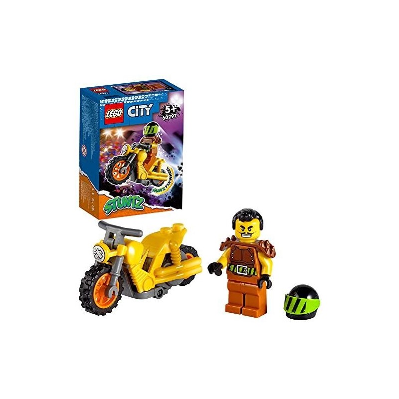 LEGO 60297 City Stuntz Moto Acrobática: Demolición 5 años Juguete de Moto con Rueda de Inercia Regalos Originales para Niños 