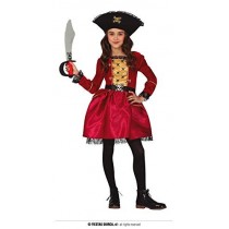 FIESTAS GUIRCA Disfraz de Pirata para niña de 7 a 9 años