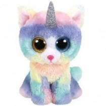 Ty - Beanie Boo's - Peluche Heather le Chat Licorne, TY36454, Multicolor, 23 cm