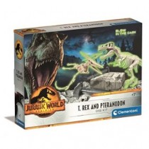 Clementoni- Kit DE EXCAVACION Jurassic World T-Rex Y Pteranodon Juegos de Mesa, Multicolor (CLE19205)