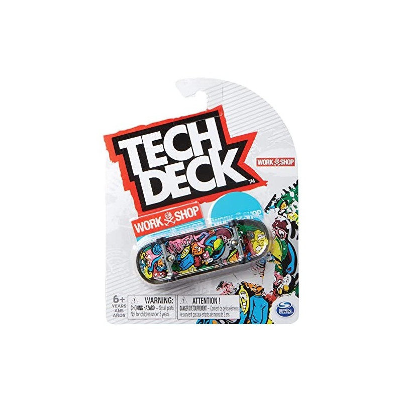 Tech Deck Finger Skate - 1 Finger Skate - Patines de Dedo auténticos 96 mm  - 6028846 - de 6 años en adelante, Modelos aleatorios