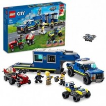 LEGO 60315 City Central Móvil de Policía, Coche Todoterreno, Dron, Tractor y Camión de Juguete, Regalos Originales,  + 6 Años