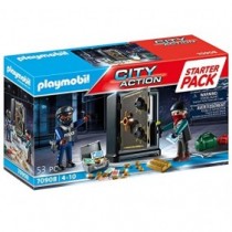 PLAYMOBIL City Action 70908 Starter Pack Caja Fuerte, Juguetes para niños a partir de 4 años