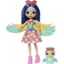Enchantimals Prita y Flutter Muñeca con mascota loro, juguete para niñas y niños +4 años (Mattel HHB89)