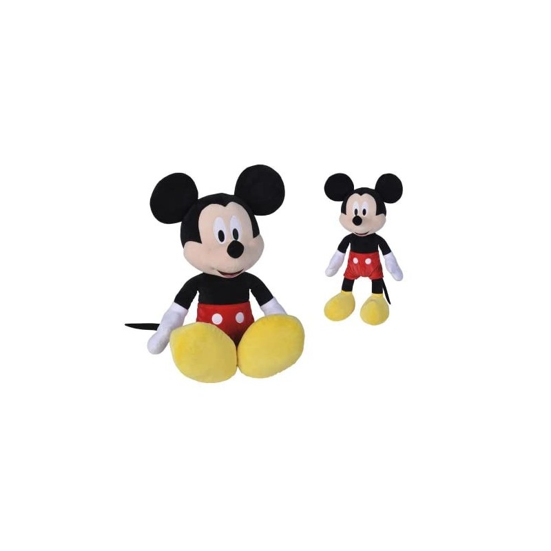 Simba Toys - Peluche Grande Disney Mickey Mouse, Material Suave Agradable, 100% Original, Apto todas las Edades cm