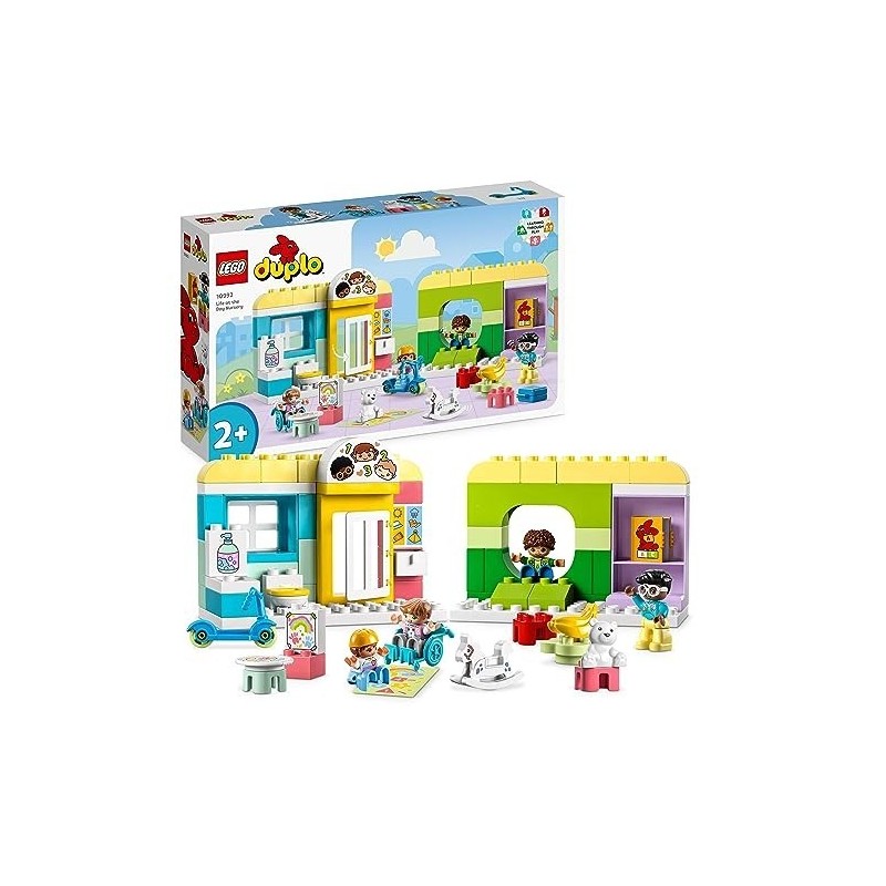 LEGO 10992 Duplo Vida en la Guardería, Juguete Educativo para Niños y Niñas  de 2 Años o Más, Aprender Las Formas y los Colores