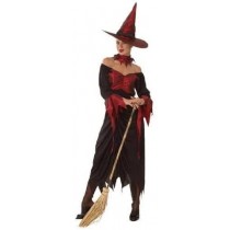 Wicked WITCH COSTUME, BLACK & RED (disfraz)