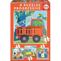 Educa - Puzzles Progresivos, puzzle infantil Patrulla de Rescate de 6,9,12 y 16 piezas, a partir de 3 años (17144)