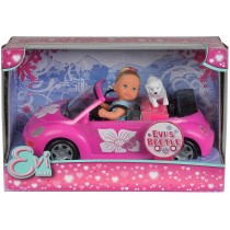 Smoby- Steffi Love-Evi en Beetle (Simba 5731539) Mini muñeca con coche,