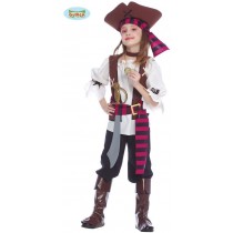 Disfraz Pirata Siete Mares Para Niña de 7-9 Años